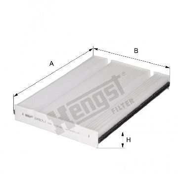 Фильтр салона Mercedes Benz Sprinter 18- / Vito W447 14-, Hengst, E4927LI,