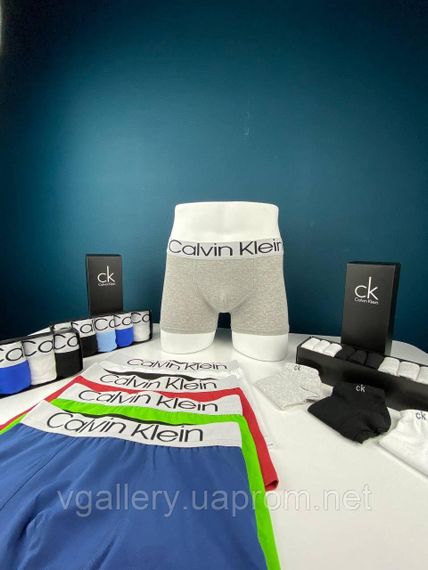 Подарунковий набір чоловічих трусів Calvin Klein Steel 45 в коробці - ціна поштучно  - розмір L | Зображення 7