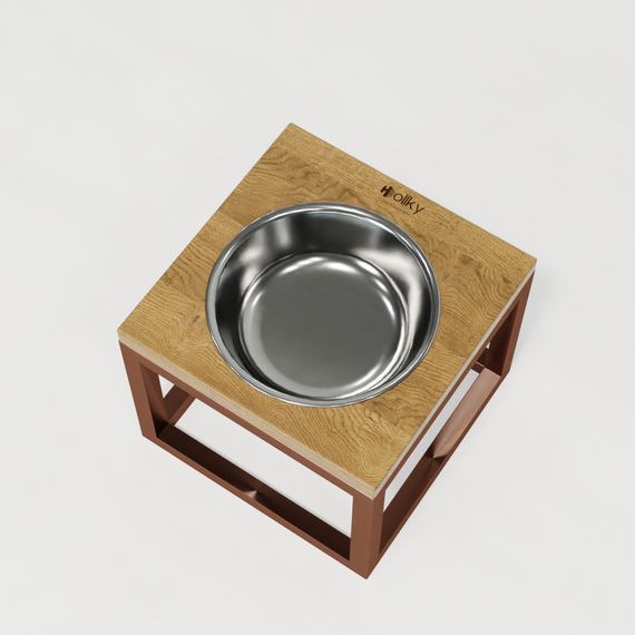 Миска на подставке для больших собак Hollky Base Solo XL (1 × 1,8 л) Solo XL-262620- GLNT | Зображення 1