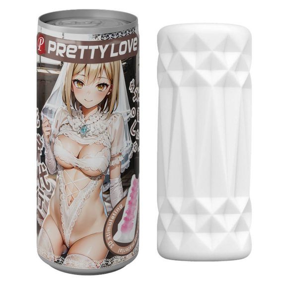 Мастурбатор PRETTY LOVE Pop-Top в виде банки, белый, 9 х 3.5 см Sex Aura