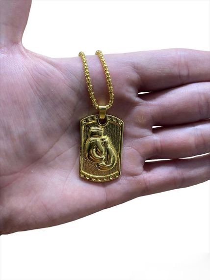 Брелок — Боксерська рукавичка на ключі кулон підвіска Gold | Зображення 6