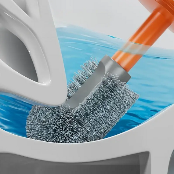 Туалетный ершик Toilet brush с изогнутой щеткой для труднодоступных мест · Чистящая щетка для унитаза | Зображення 1