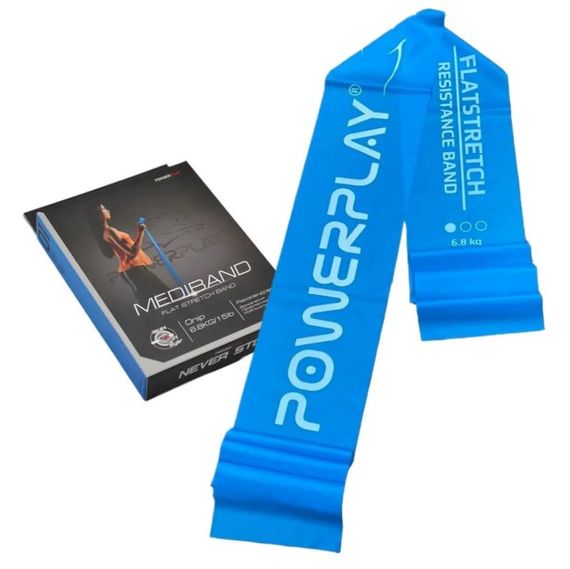 Стрічка-еспандер для фітнесу та реабілітації PowerPlay 4112 0.4мм MediBand Light Синя (6.8 кг) (PP_4112_Blue_Light)