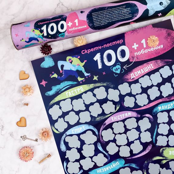 Скретч постер "100+1 побачення" FGS65 українською мовою | Зображення 7