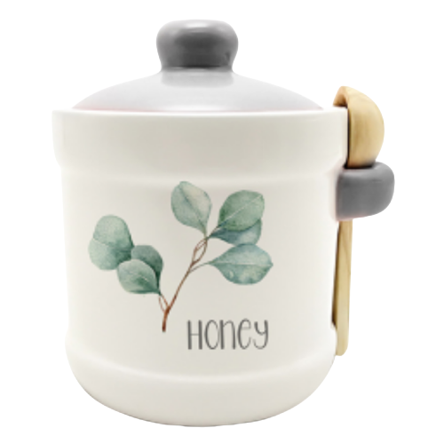 Ємність для меду Флора 450мл d12см/h13см з дерев'яною ложкою S&T 700-04-16