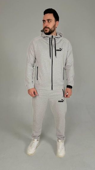 Костюм Puma худі на молнії сірий | Зображення 2