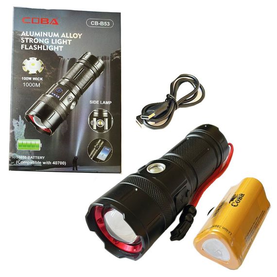 Ліхтар CB-B53-TG, 3х18650, power bank, TR-781 індикація заряду | Зображення 1