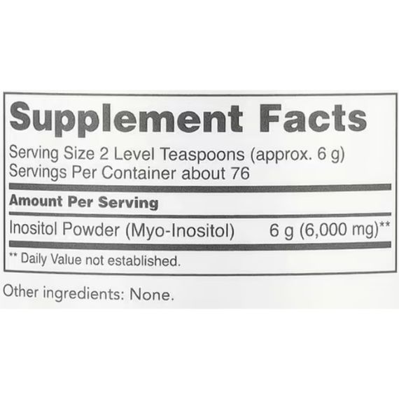 Фолиевая кислота Protocol for Life Balance Myo-Inositol Powder 454 g /76 servings/ | Зображення 1