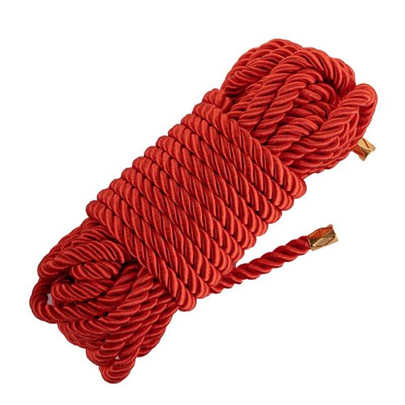 Веревка для шибари LOCKINK SEVANDA Shibari Pratice Rope, красная, 8 м, нейлон+хлопок