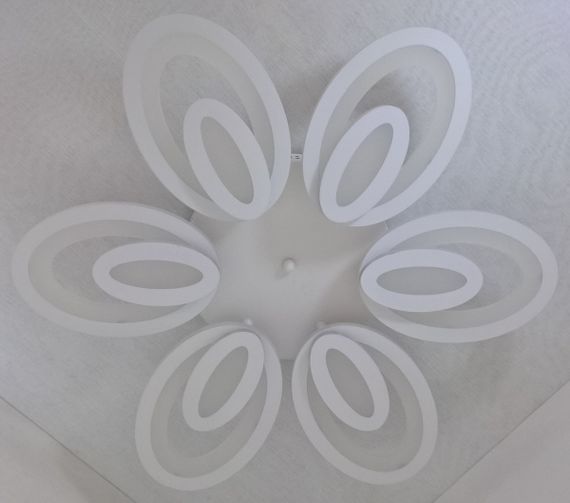 Люстра світлодіодна стельова LED світильник для квартири на стелю лед з пультом 25601 Білий 9х62х62 см. | Зображення 3