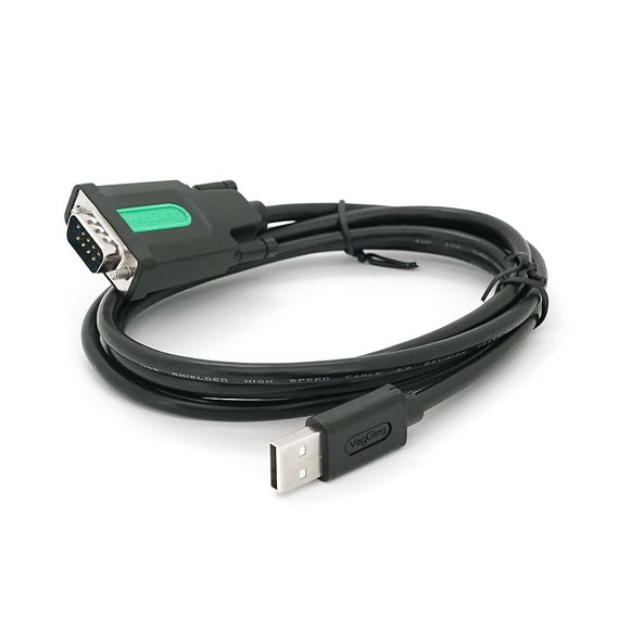 Кабель VEGGIEG V-U401, USB/RS232, PL2303 Chipset, Gray, довжина 1.5м, Box | Зображення 1