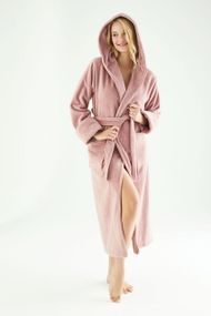 Женский халат Nusa 6890, пудровый 3XL