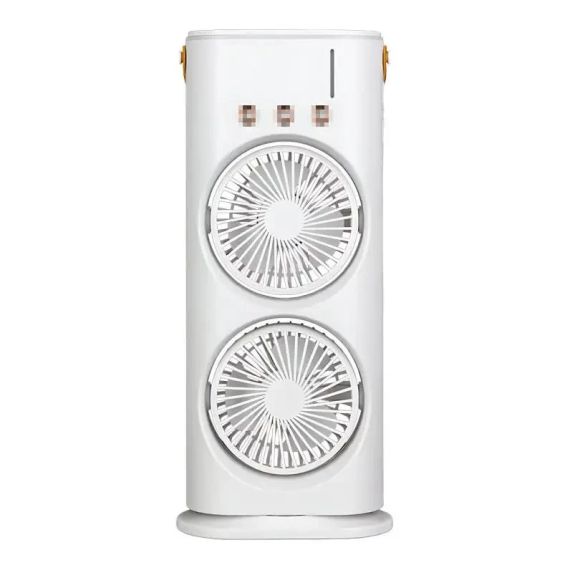 Вентилятор настільний подвійний з охолодженням Double-ended Spray Fan LED-підсвічування 3 швидкості, розпилювач водяного туману | Зображення 2
