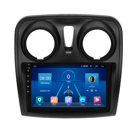Штатная магнитола 9" Lesko для Dacia Sandero II Рестайлинг 2016-2020 6/128Gb 4G Wi-Fi GPS Top Дачия