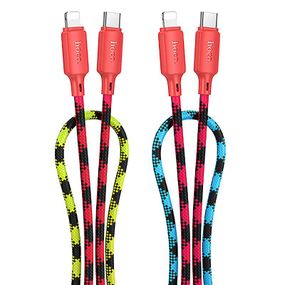 Дата кабель Hoco X116 Meridian Type-C to Lightning 27W (1m) Gradient Red Mix