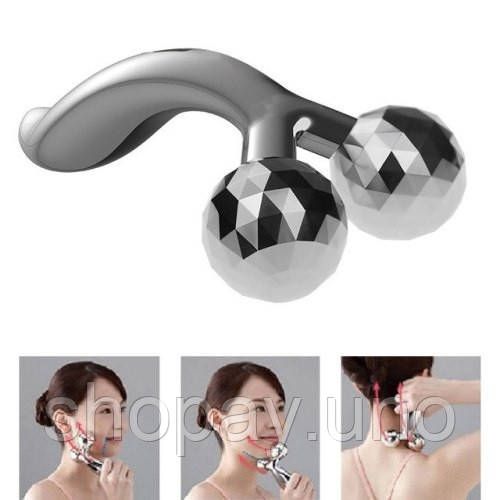 Роликовый массажер 3D MASSAGER для массажа лица и тела