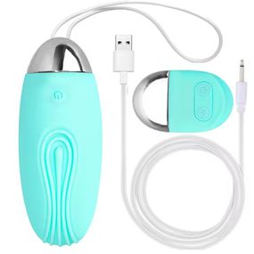 Виброяйцо вагинальное с пультом ДУ  "Little Whale", мятный 10 режимов вибрации sexstyle