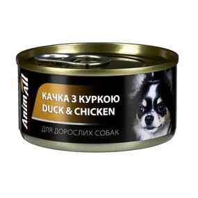 Вологий корм для собак з качкою та куркою AnimAll Dog Duck & Chicken, 85 гр