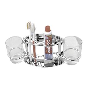 Підставка для щіток і пасти з двома склянками ZERIX LR101 (ZX2698)