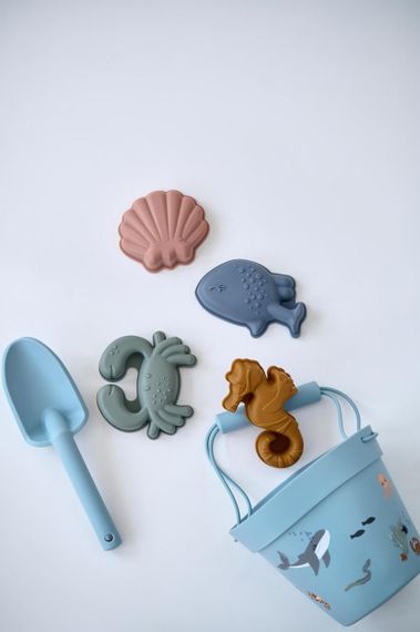 Набір іграшок для піску дитячий силіконовий Морські жителі