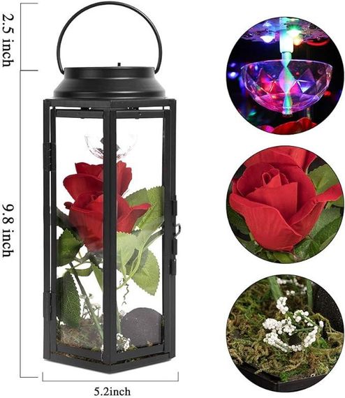 Світловий ліхтар HOHOTIME, обертові 3 кольорові стійкі до падінь підвісні світильники зі штучними | Зображення 2