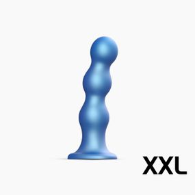 Насадка для страпона Strap-On-Me Dildo Plug Balls Blue Metallic XXL Sex Aura