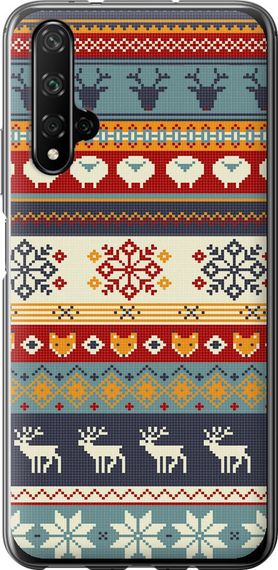 Чехол на Huawei Nova 5T Рождественский орнамент "3303u-1833-17620"