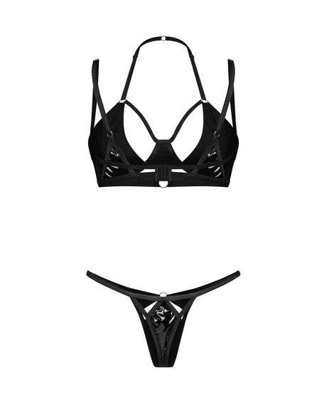 Комплект Obsessive KEIRA LISE SET bra & thong Черный S/M | Зображення 3