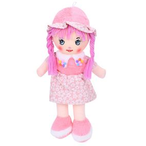 Дитяча іграшкова лялька FG240408152A-1(Light-Pink) 38 см, м'яка набивна, петелька