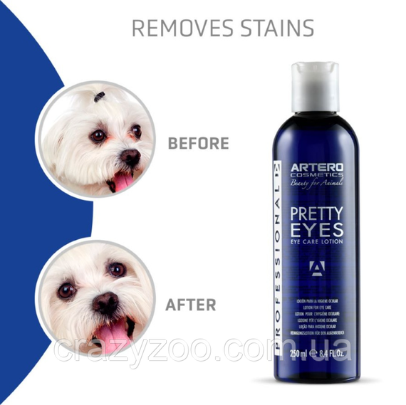 Лосьон для чистки глаз для собак и котов Artero Pretty Eyes 250 мл H646 | Зображення 1
