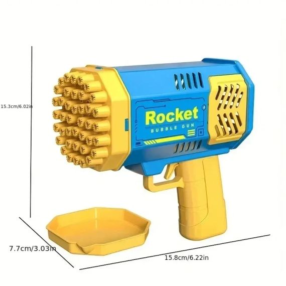 Rocket акумуляторний Пістолет мильних бульбашок синій | Зображення 3