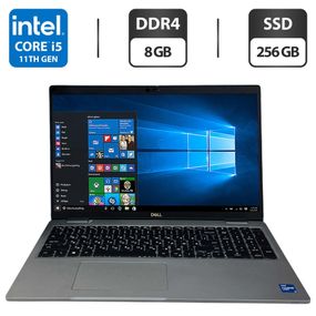 Ультрабук Dell Latitude 5520 / 15.6" (1920x1080) IPS / Intel Core i5-1135G7 (4 (8) ядра по 2.4 - 4.2 GHz) / 8 GB DDR4 / 256 GB SSD / Intel Iris Xe Graphics / WebCam б/у