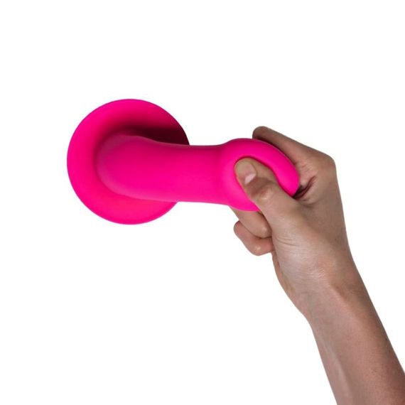Фалоімітатор термореактивний Adrien Lastic Hitsens 2 подвійний щільності, на присосці, рожевий Sex Aura | Зображення 2