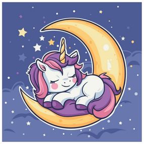 Картина по номерам "Единорожка в звездном сне" ©arttem_illustration 15651-AC 30х30 см
