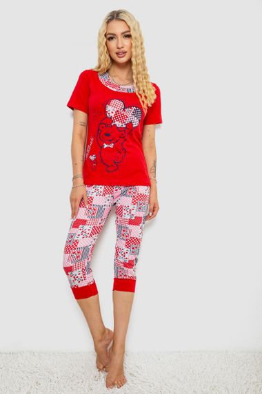 Пижама женская, цвет красный, 243R03677