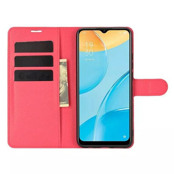 Чохол книжка з кишенями для карт на Oppo A15 / A15s колір Червоний | Зображення 1