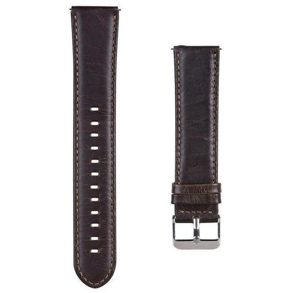 Шкіряний ремінець Primo для годинника Samsung Galaxy Watch 3 41mm (SM-R850) - Dark Brown | Зображення 1
