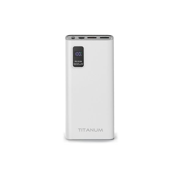 Павербанк 20000 mAh Titanum TPB-727S-W 22,5W QC+PD білий | Зображення 1