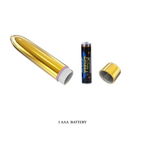 Вібропуля із загостреним кінчиком BAILE Mini vive, золотистий, 10 х 1.7 см sexstyle | Зображення 4