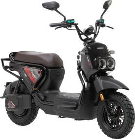 Электроскутер Crosser CR-4 PRO 1200W, LiFePO4 76.8V 30Ah, до 25 км/ч, дисковые тормоза, бескамерные шины Черный