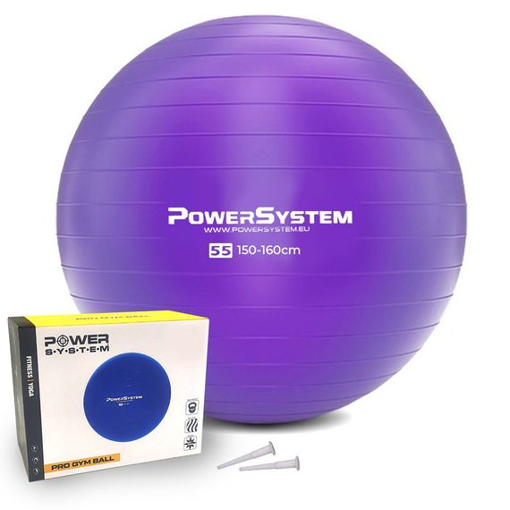 Мяч для фитнеса (фитбол) Power System PS-4011 Ø55 cm PRO Gymball Purple