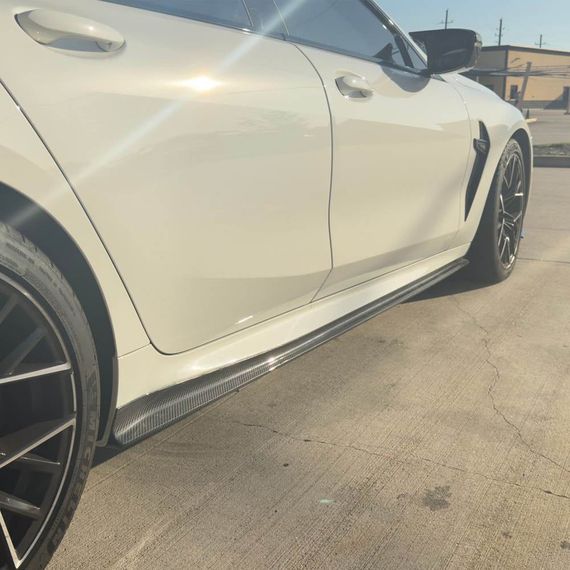 Накладки на пороги V1 (для G16 M-Sport/F93 M8, Карбон) для BMW 8 cерія G14/G15/G16 2018- гг | Зображення 3