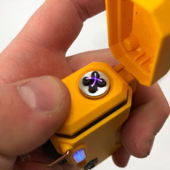 Электронная импульсная зажигалка D50-SMD, Зажигалка с сенсорным включением Юсб JW-26 | Зображення 1