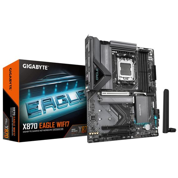 Материнская плата GIGABYTE X870 EAGLE WIFI7 sAM5 X870 4xDDR5 M.2 HDMI DP Wi-Fi BT ATX X870_EAGLE_WIFI7 | Зображення 3