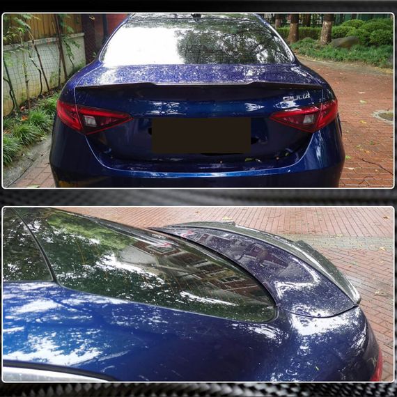 Спойлер V6 (Карбон) для Alfa Romeo Giulia 2016-2022 рр | Зображення 4