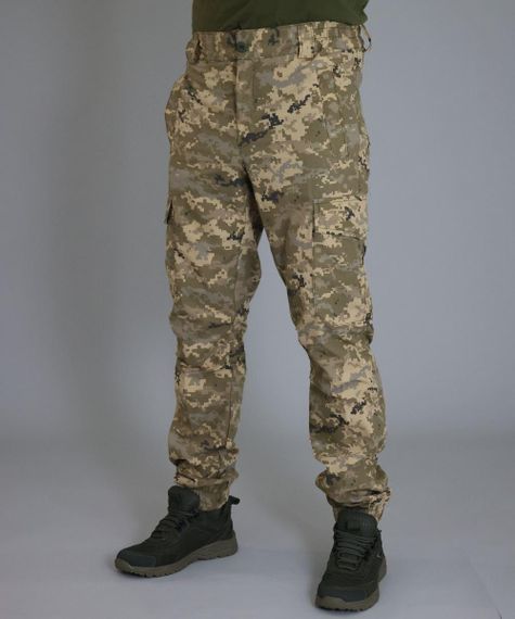 Брюки с манжетами Светлый пиксель поплин,легкие мужские брюки, летние камуфляжные штаны карго на резинке 56