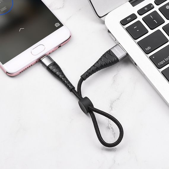 Дата кабель Borofone BX32 Munificent USB to MicroUSB (0.25m) Черный | Зображення 2