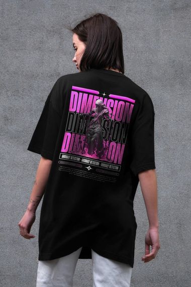 Оверсайз Футболка З Принтом Without Dimension Black | Зображення 2