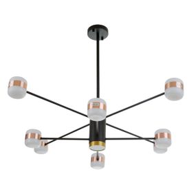 Люстра светодиодная в зал 90W WW BK/G (BL-952S/8)