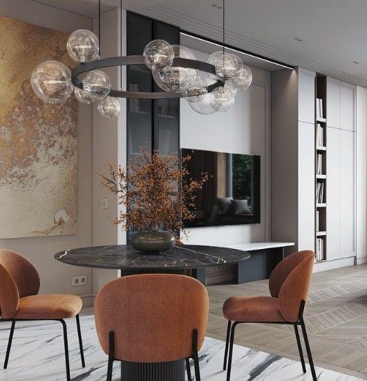 Люстра підвісна на 15 лампочок 26669 Чорний 30-80х80х80 см. | Зображення 1